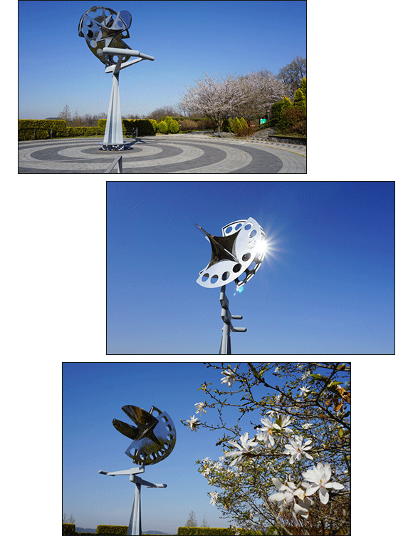 움직이는 사진:바람에 따라 여러 가지 모양을 연출하는 작품