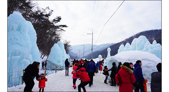 청양 칠갑산 얼음분수 축제